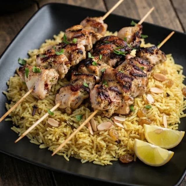 Boneless Chicken Malai Boti With Kabsa Rice